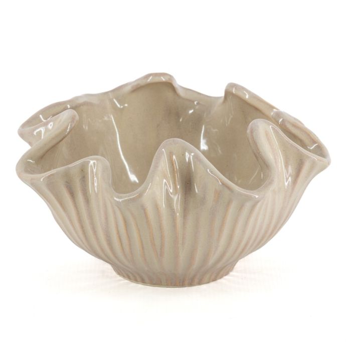 Aardewerk schaal twirl L