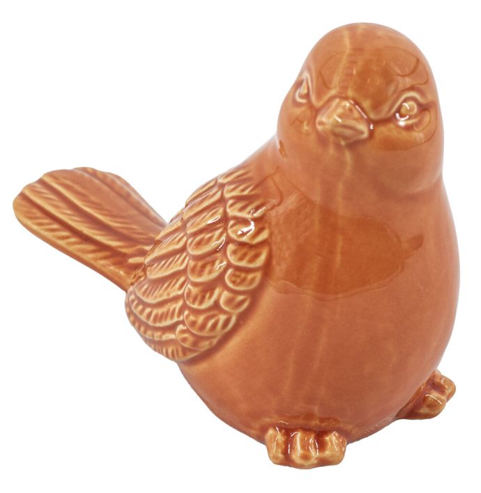 Aardewerk vogel tangerine