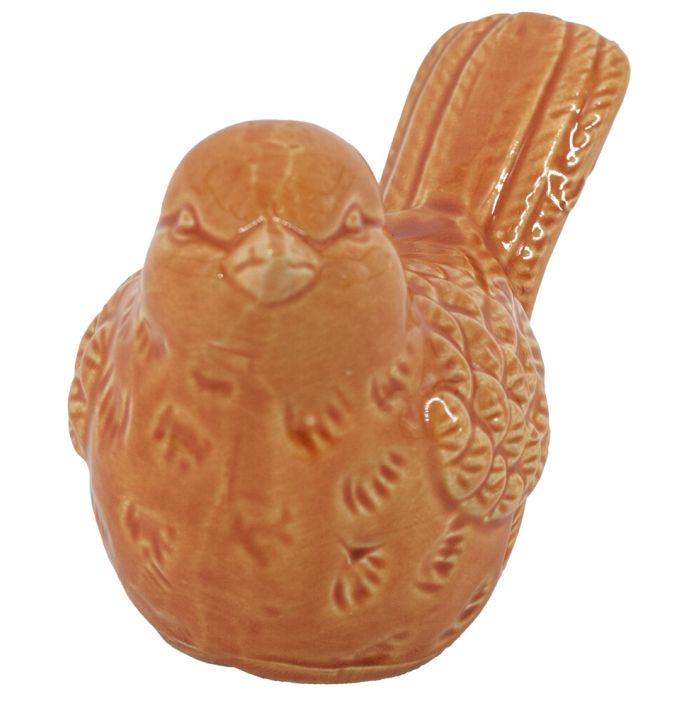Aardewerk vogel tangerine