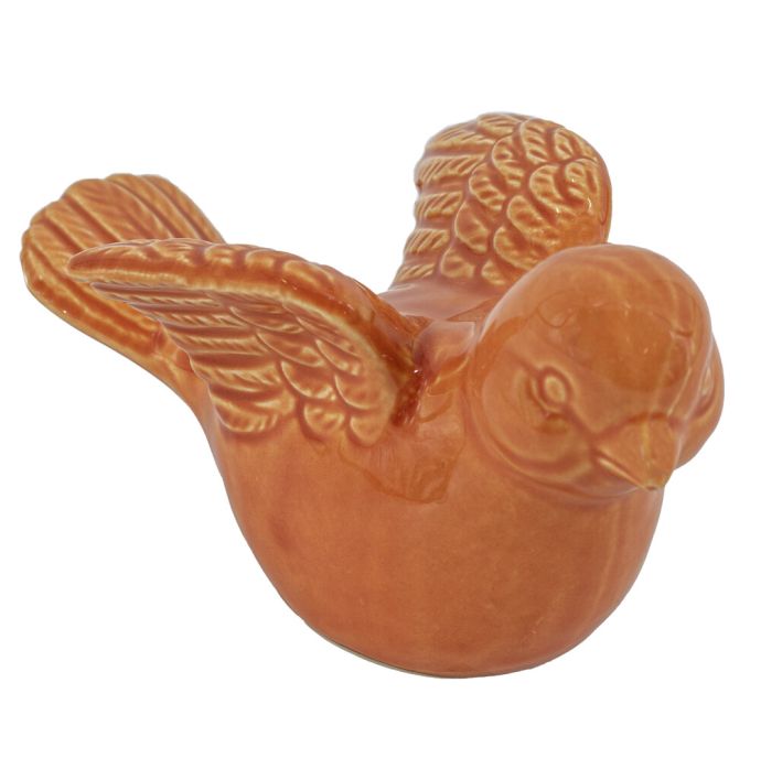 Aardewerk vogel tangerine