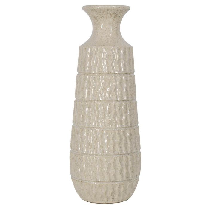 Aardewerk vaas Aztec beige 