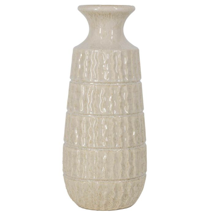 Aardewerk vaas Aztec beige 