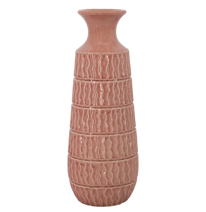 Aardewerk vaas Aztec roze 