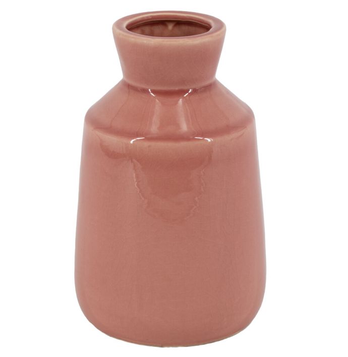 Aardewerk vaas pink