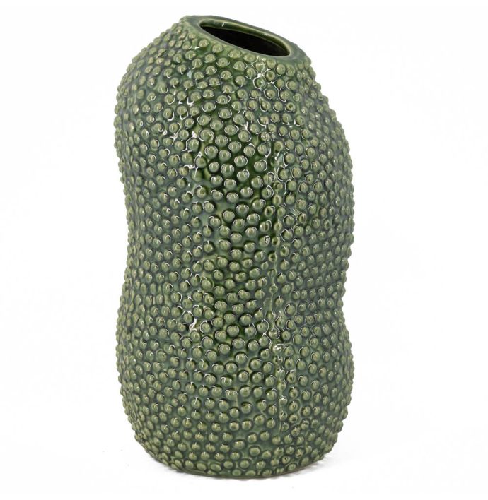 Aardewerk pickle vaas groen