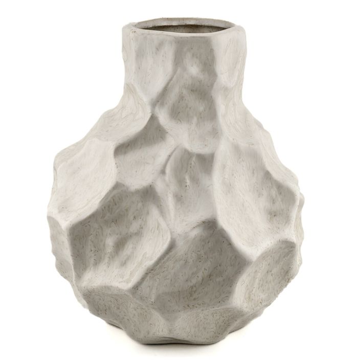 Aardewerk vaas unique beige