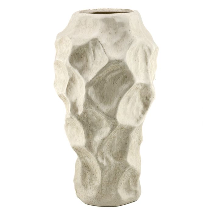 Aardewerk vaas unique beige