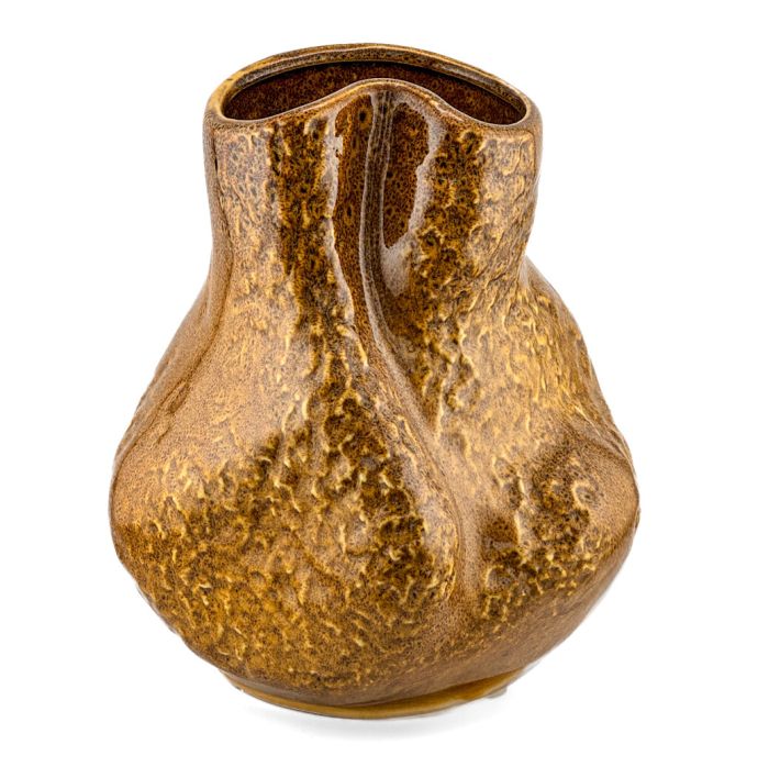 Aardewerk vaas organisch oker