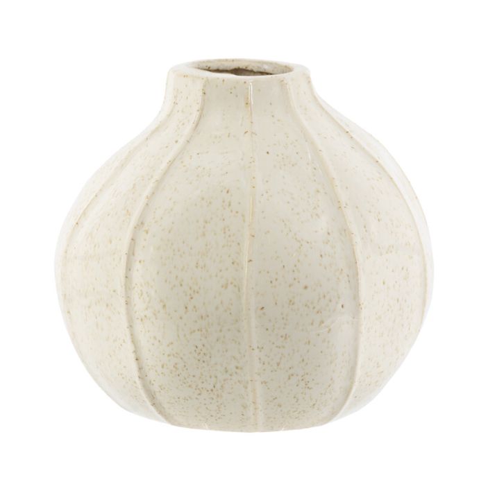 Aardewerk vaasje beige