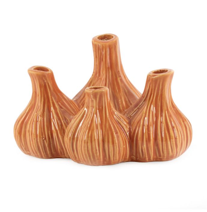 Aardewerk tulpenvaas Garlic oranje