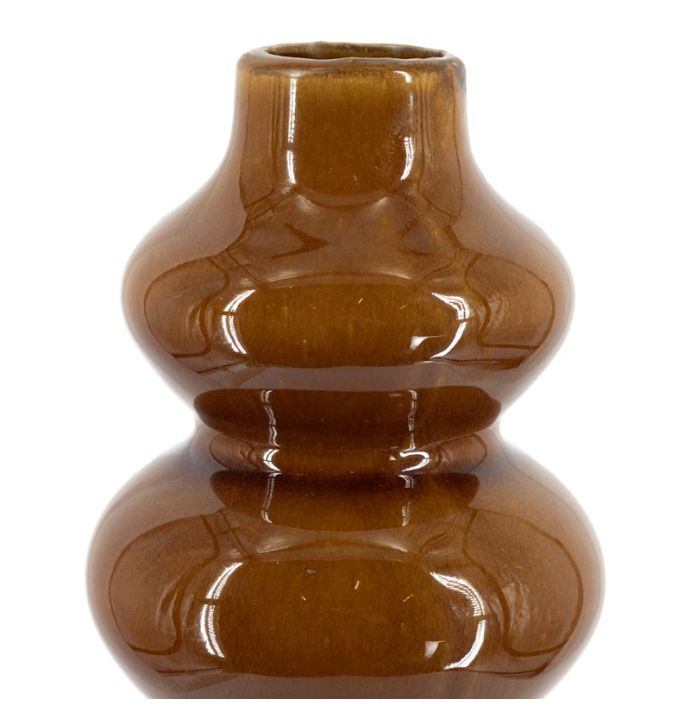 Aardewerk vaas bruin