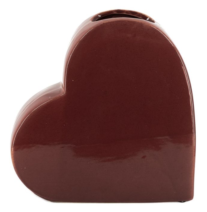 Aardewerk vaas heart L