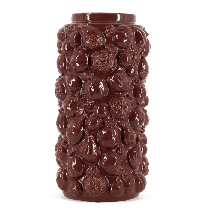 Aardewerk vaas granaatappel L