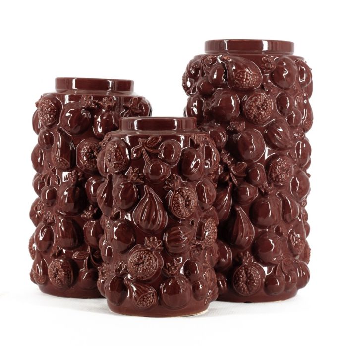 Aardewerk vaas granaatappel M