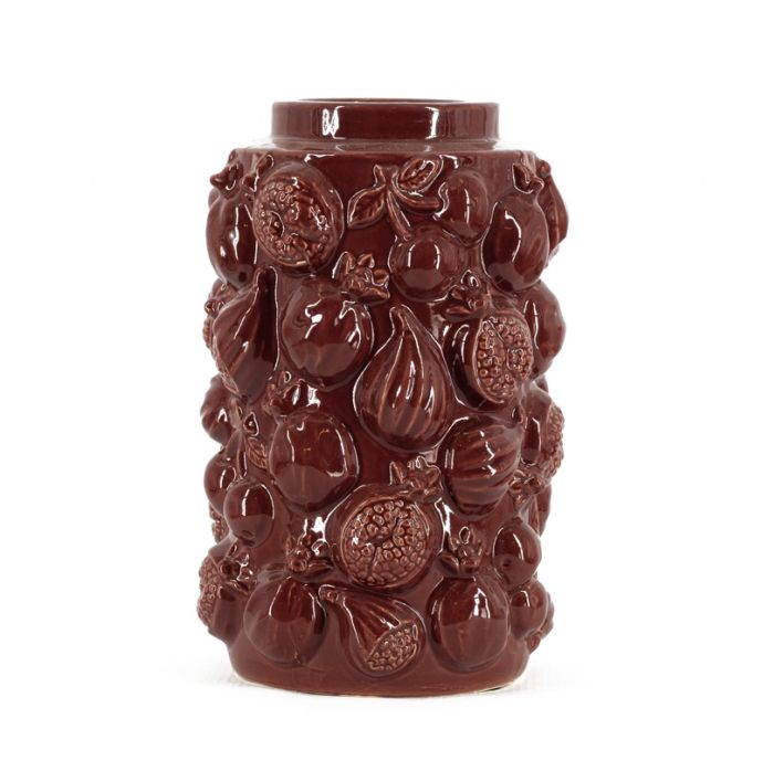 Aardewerk vaas granaatappel S