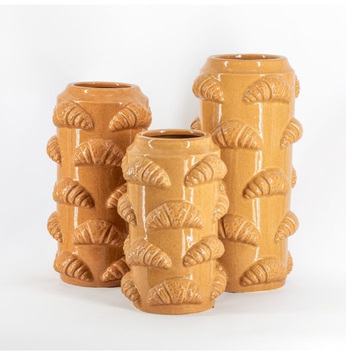 Aardewerk vaas croissants L