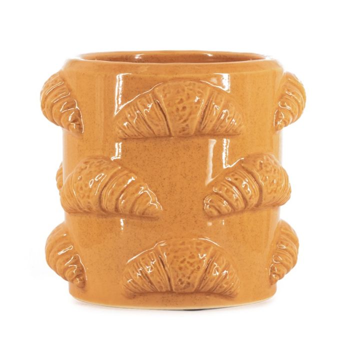 Aardewerk bloempot croissants L