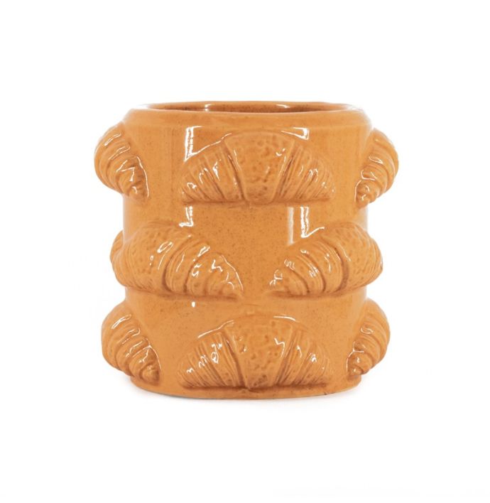 Aardewerk bloempot croissants S