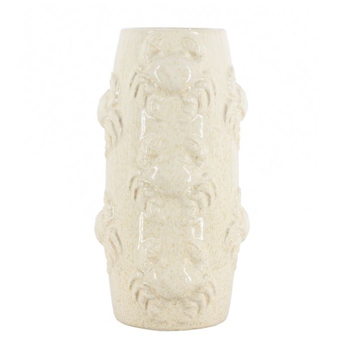 Aardewerk vaas crabs M