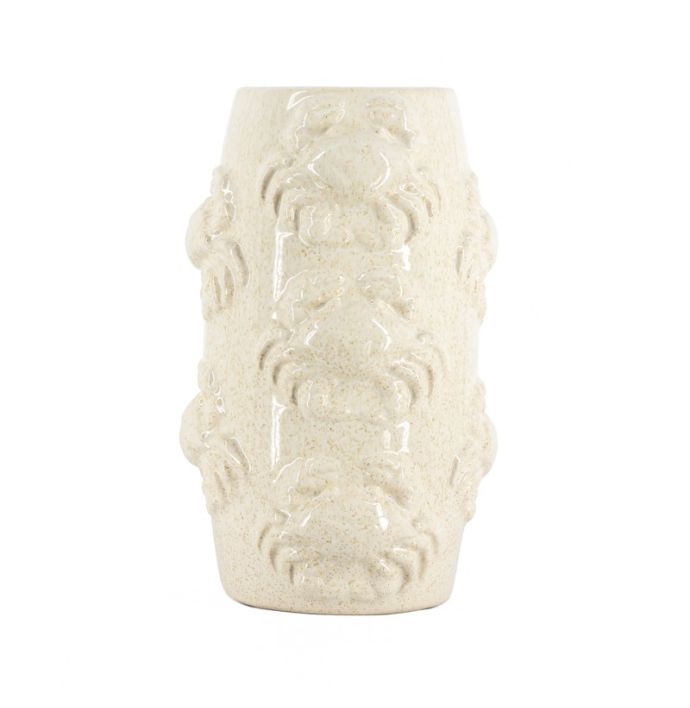 Aardewerk vaas crabs S