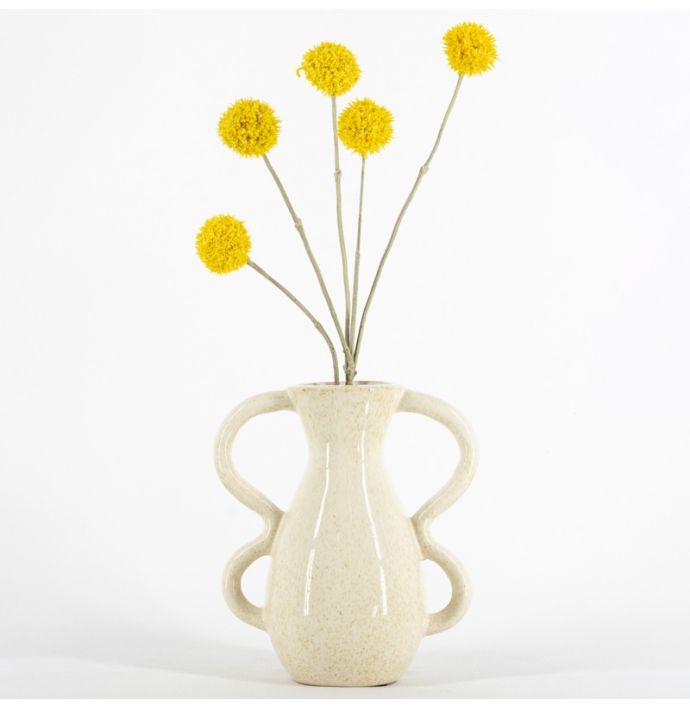 Aardewerk vaas tentacle beige