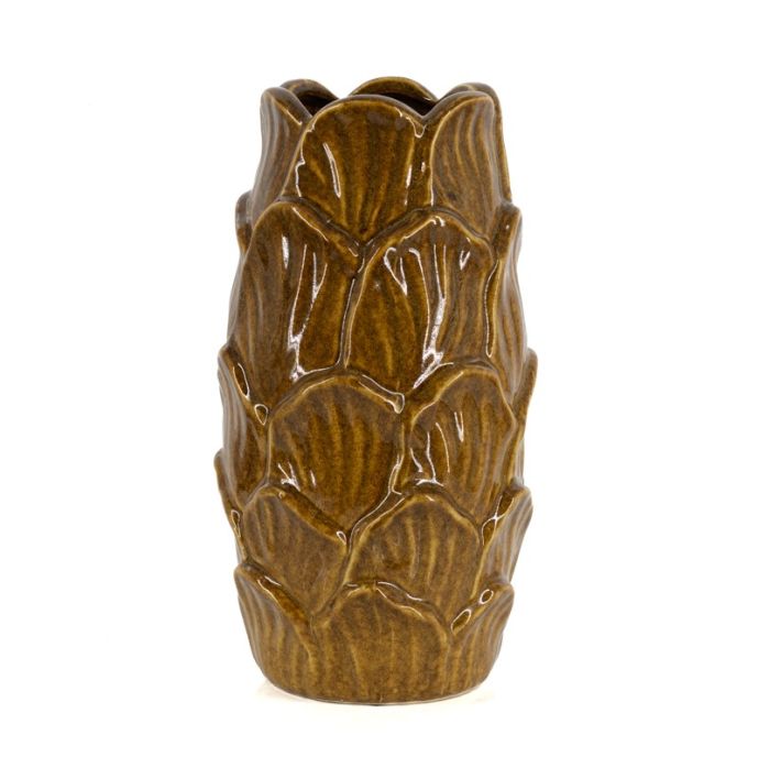 Aardewerk vaas Lilia S oker