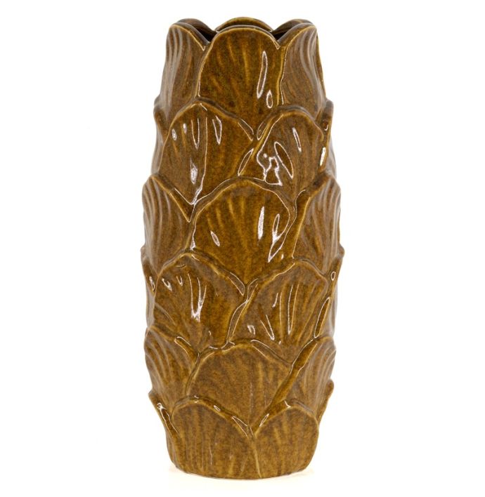 Aardewerk vaas Lilia L oker