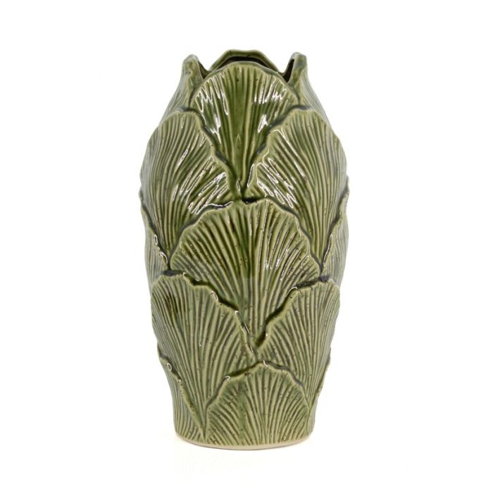 Aardewerk vaas Sculpt S groen