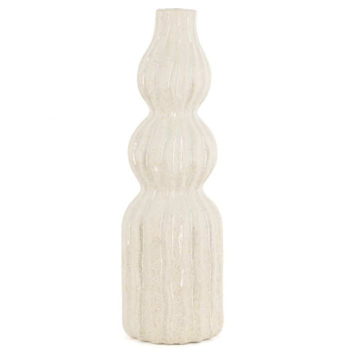 Aardewerk vaas Orbi L beige