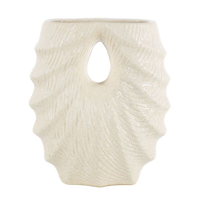 Aardewerk vaas Marina S beige