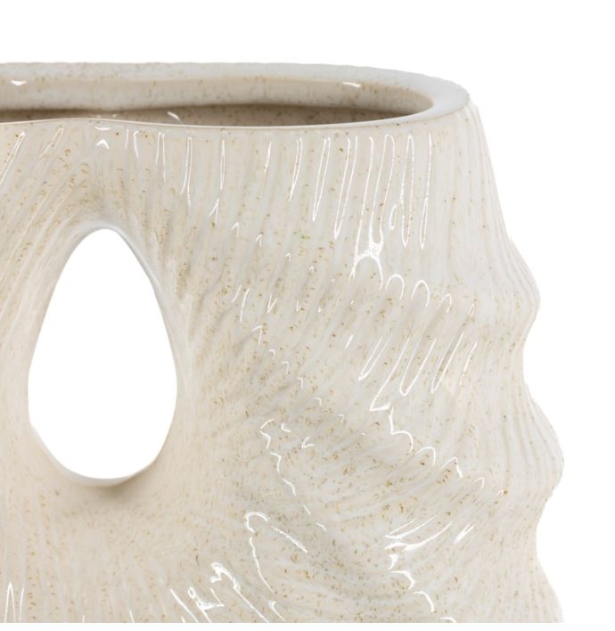 Aardewerk vaas Marina S beige