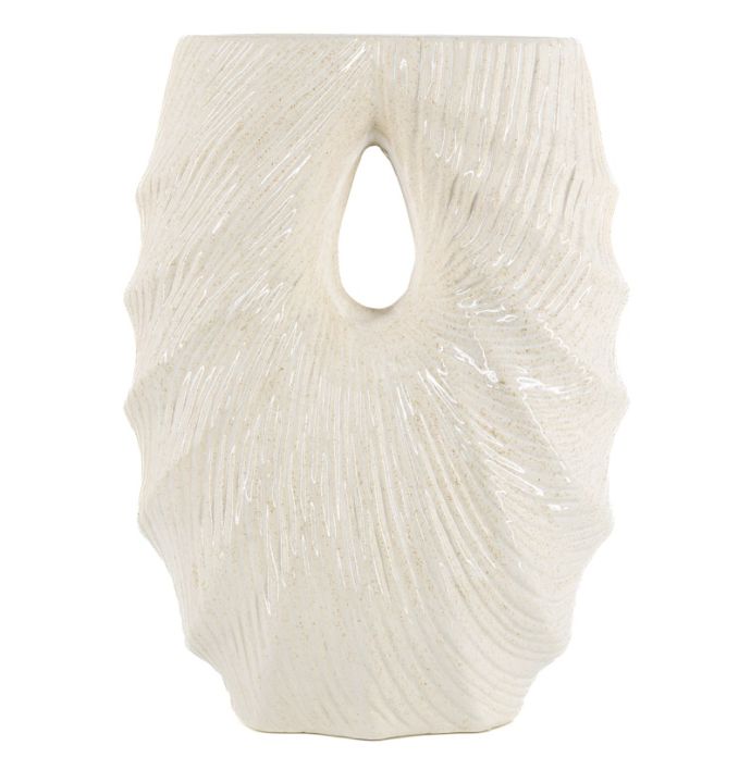 Aardewerk vaas Marina L beige