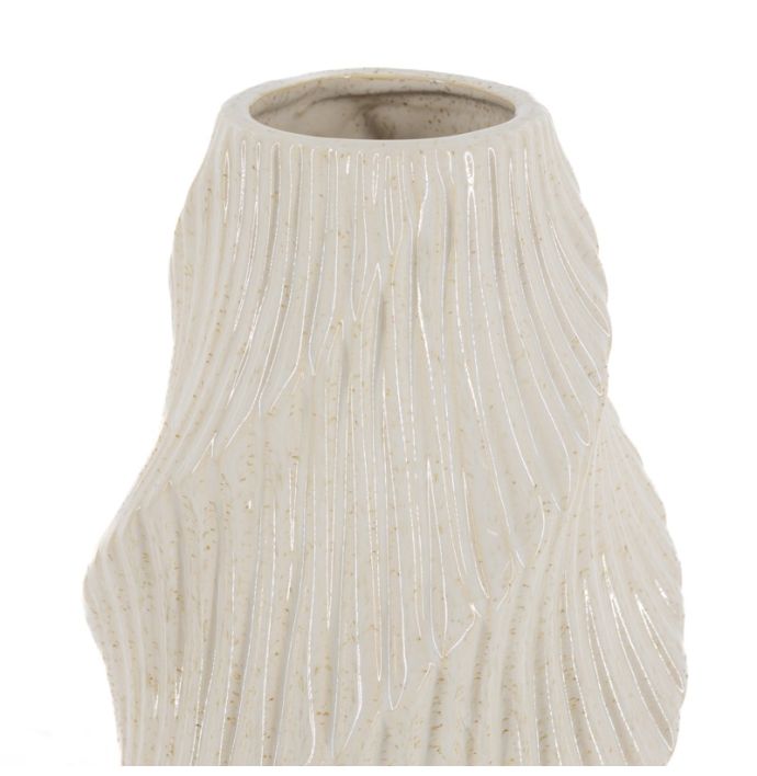 Aardewerk vaas Flua S beige