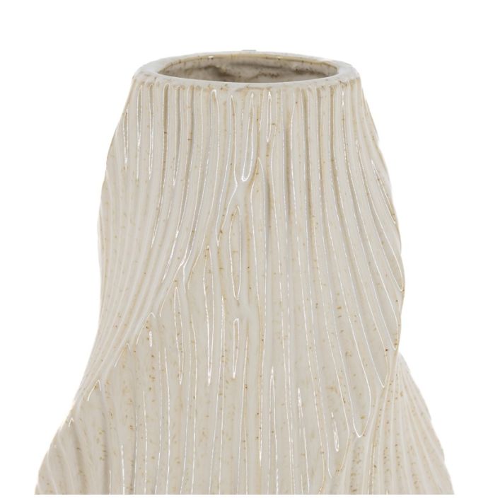 Aardewerk vaas Flua M beige