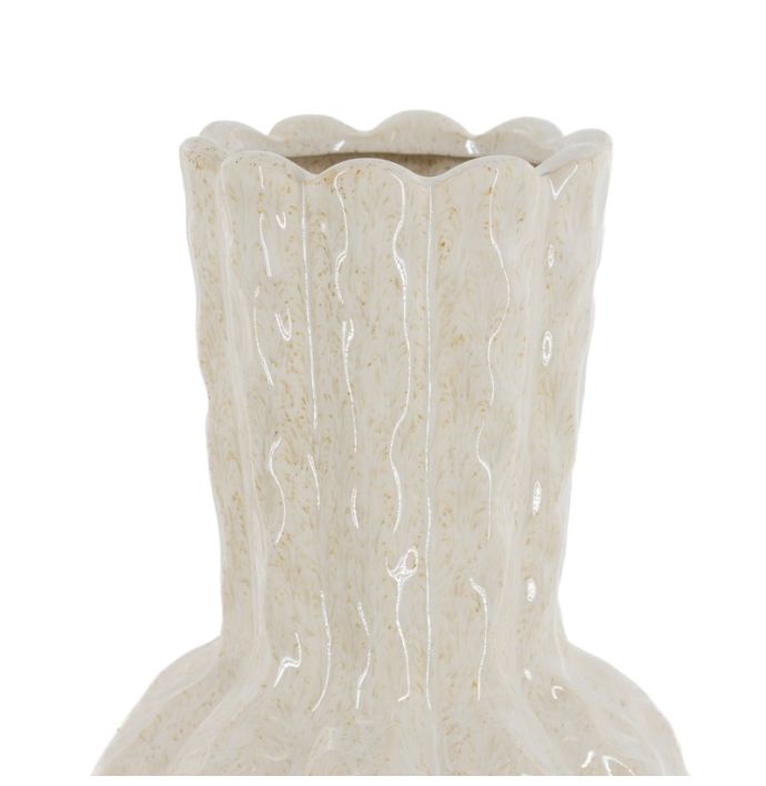 Aardewerk vaas Bira S beige