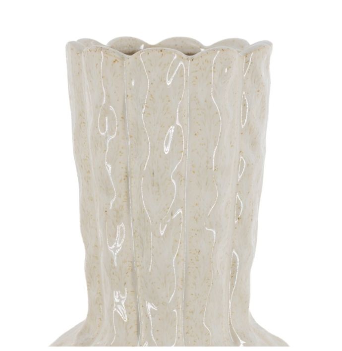 Aardewerk vaas Bira L beige