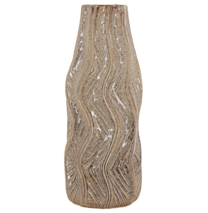 Aardewerk vaas Luva L beige 