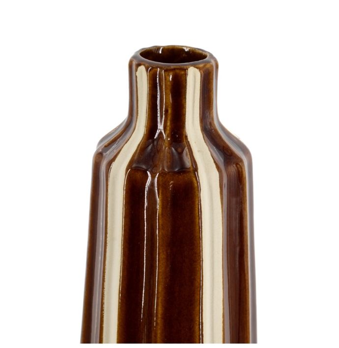 Aardewerk vaas Strea S bruin/beige 