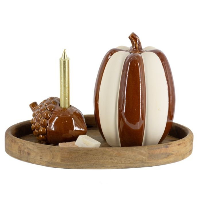 Aardewerk pompoen Earthtone L