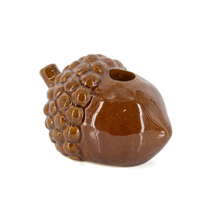 Aardewerk kaarsenstandaard Pina bruin