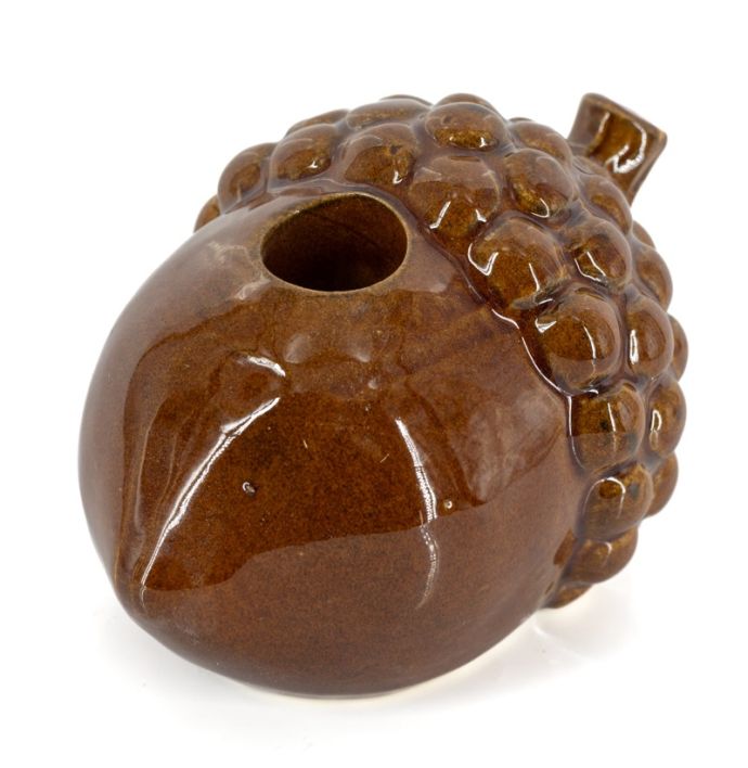 Aardewerk kaarsenstandaard Pina bruin