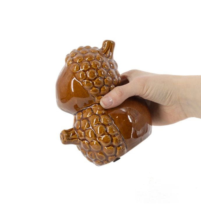 Aardewerk ornament wintercone S bruin