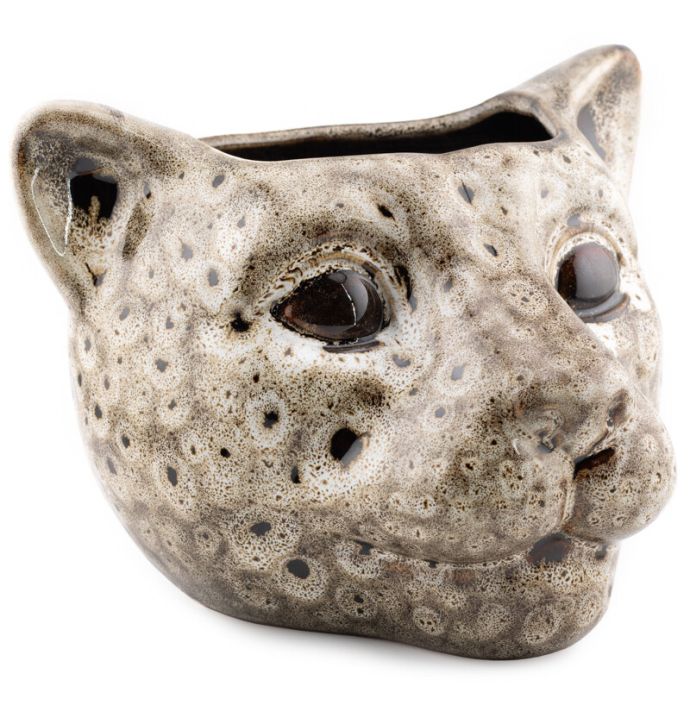 Aardewerk vaas luipaard speckled