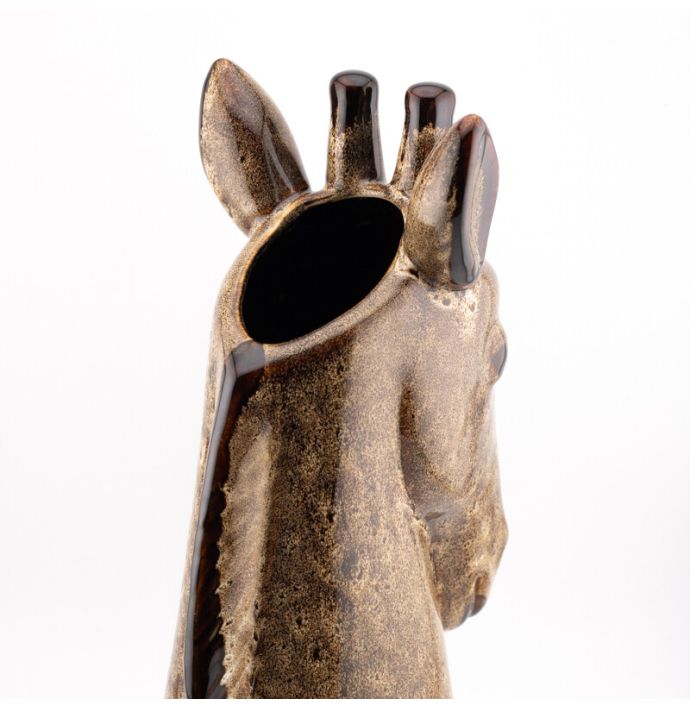 Aardewerk vaas giraffe speckled