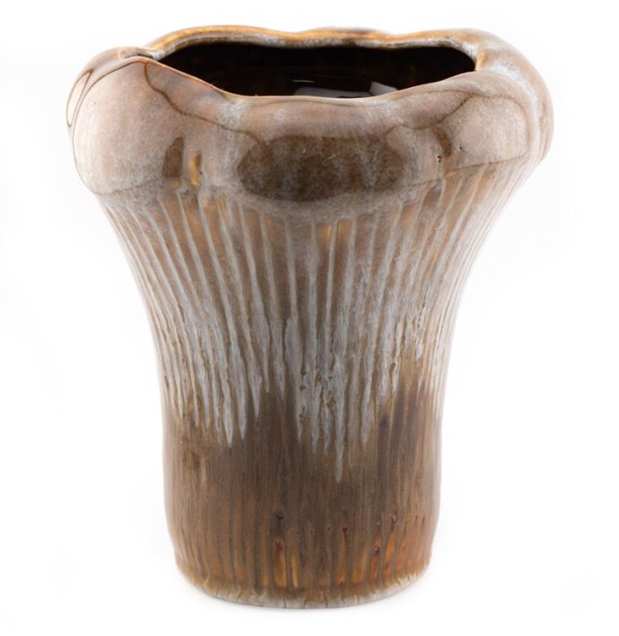 Aardewerk vaas speckled