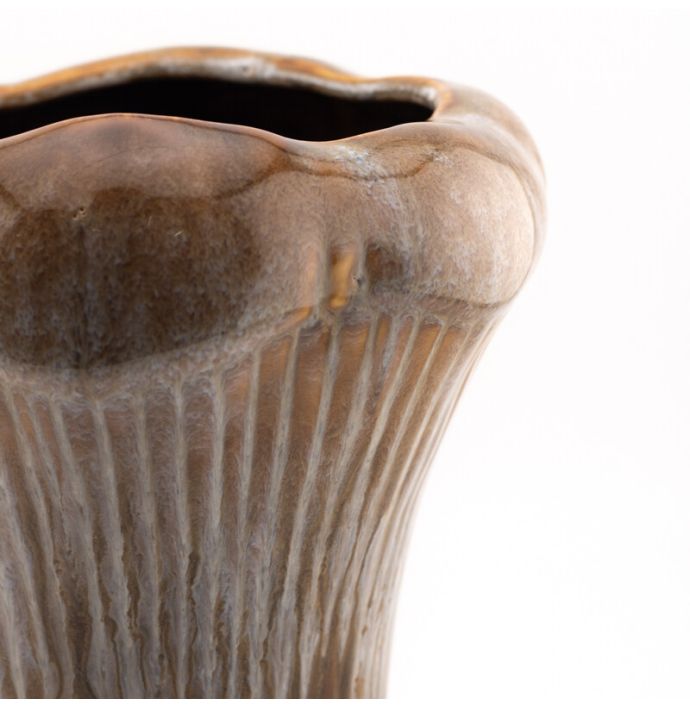 Aardewerk vaas speckled