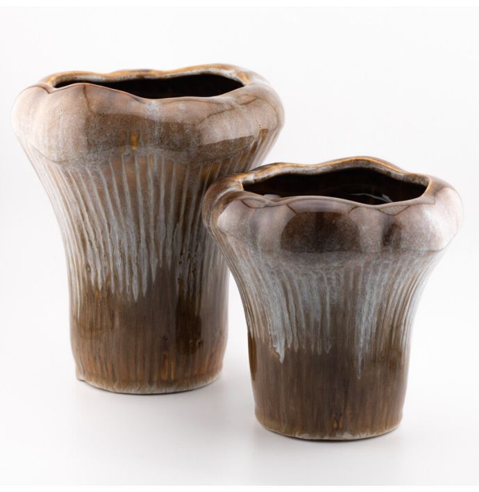 Aardewerk vaas speckled