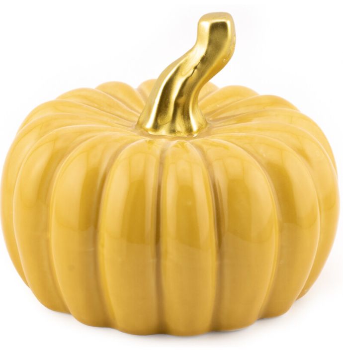 Aardewerk pompoen mosterd