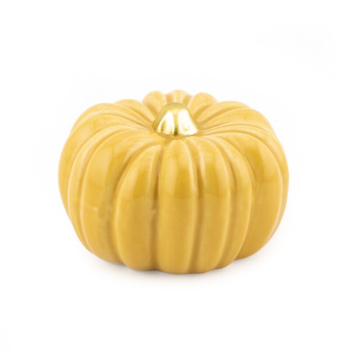 Aardewerk pompoen mosterd