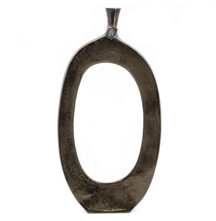 Vaas cirkel aluminium brass black